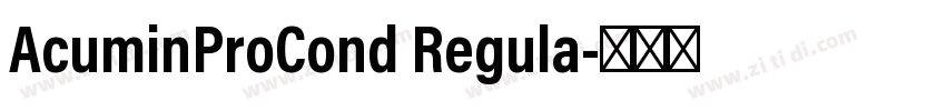 AcuminProCond Regula字体转换